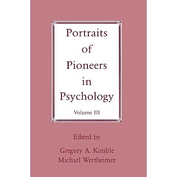 Portraits of Pioneers in Psychology