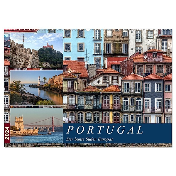 Portugal, der bunte Süden Europas (Wandkalender 2024 DIN A2 quer), CALVENDO Monatskalender, Joana Kruse