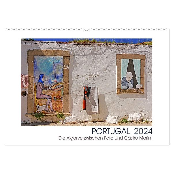 Portugal. Die Algarve zwischen Faro und Castro Marim (Wandkalender 2024 DIN A2 quer), CALVENDO Monatskalender, Lucy M. Laube