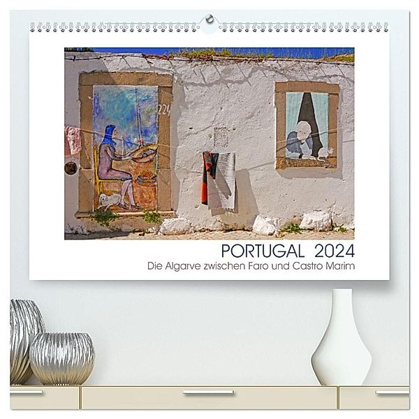 Portugal. Die Algarve zwischen Faro und Castro Marim (hochwertiger Premium Wandkalender 2024 DIN A2 quer), Kunstdruck in Hochglanz, Lucy M. Laube