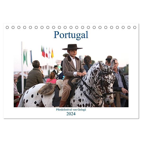 Portugal - Pferdefestival von Golegã (Tischkalender 2024 DIN A5 quer), CALVENDO Monatskalender, Karolin Heepmann - www.Karo-Fotos.de