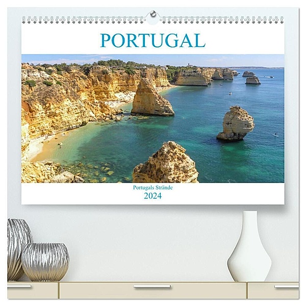 Portugal - Strände in Portugal (hochwertiger Premium Wandkalender 2024 DIN A2 quer), Kunstdruck in Hochglanz, pixs:sell