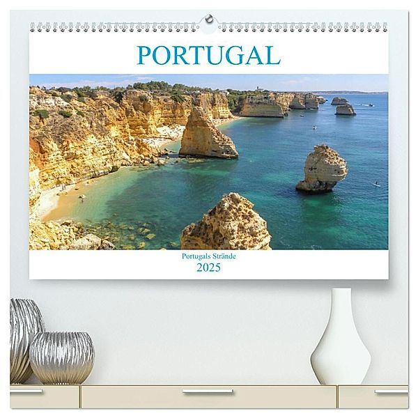 Portugal - Strände in Portugal (hochwertiger Premium Wandkalender 2025 DIN A2 quer), Kunstdruck in Hochglanz, Calvendo, pixs:sell