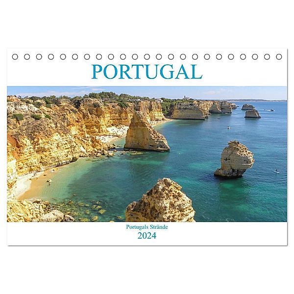 Portugal - Strände in Portugal (Tischkalender 2024 DIN A5 quer), CALVENDO Monatskalender, pixs:sell
