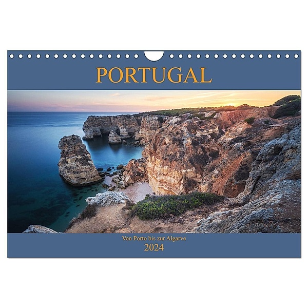 Portugal - Von Porto bis zur Algarve (Wandkalender 2024 DIN A4 quer), CALVENDO Monatskalender, Jean Claude Castor I 030mm-photography
