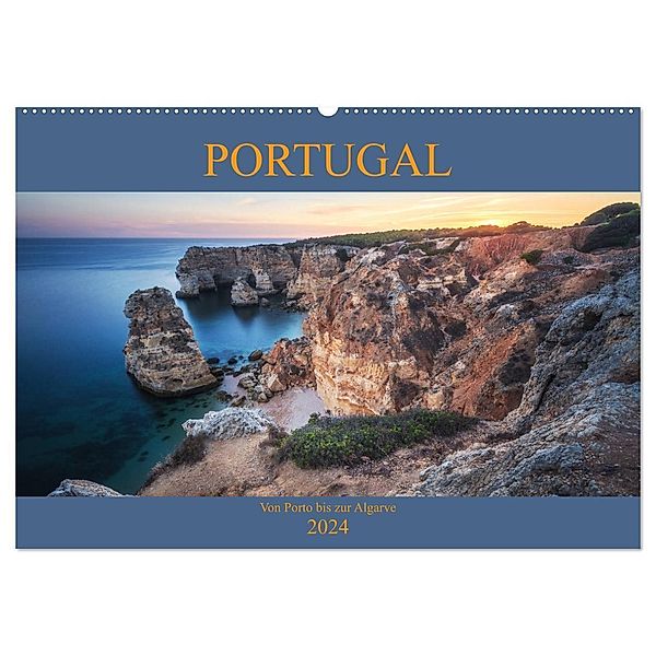 Portugal - Von Porto bis zur Algarve (Wandkalender 2024 DIN A2 quer), CALVENDO Monatskalender, Jean Claude Castor I 030mm-photography