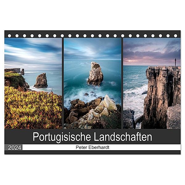 Portugisische Landschaften (Tischkalender 2024 DIN A5 quer), CALVENDO Monatskalender, Peter Eberhardt