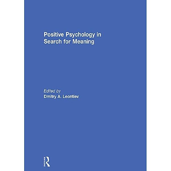 Positive Psychology in Search for Meaning