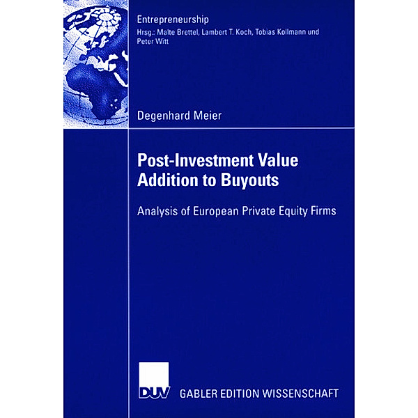 Post-Investment Value Addition to Buyouts, Degenhard Meier