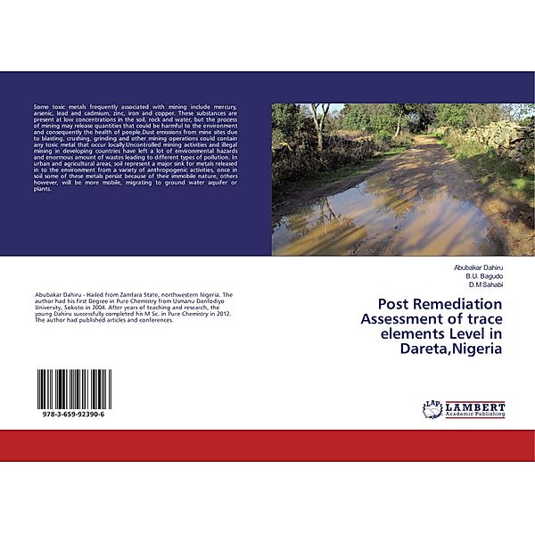 Post Remediation Assessment of trace elements Level in Dareta,Nigeria, Abubakar Dahiru, B. U. Bagudo, D.M Sahabi