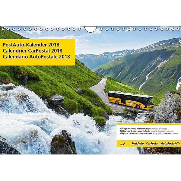 PostAuto 2018 (Wandkalender 2018 DIN A4 quer), Calendaria AG