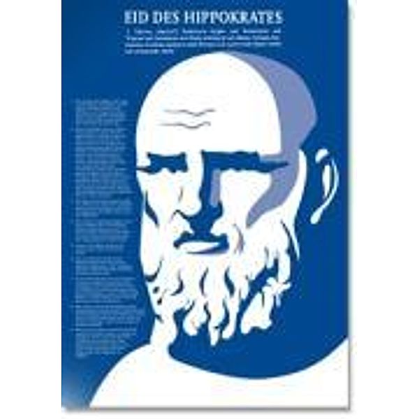 Poster Eid des Hippokratesin Blau