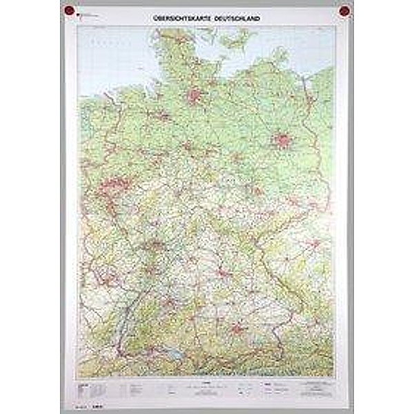 Poster Übersichtskarte Deutschland, ohne Bestäbung