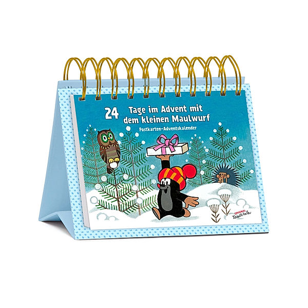 Postkarten-Adventskalender 24 Tage im Advent mit dem kleinen Maulwurf