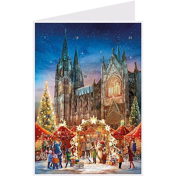 Postkarten-Adventskalender Kölner Dom, M. Haduk