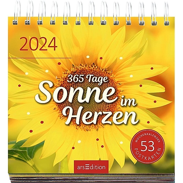 Postkartenkalender 365 Tage Sonne im Herzen 2024