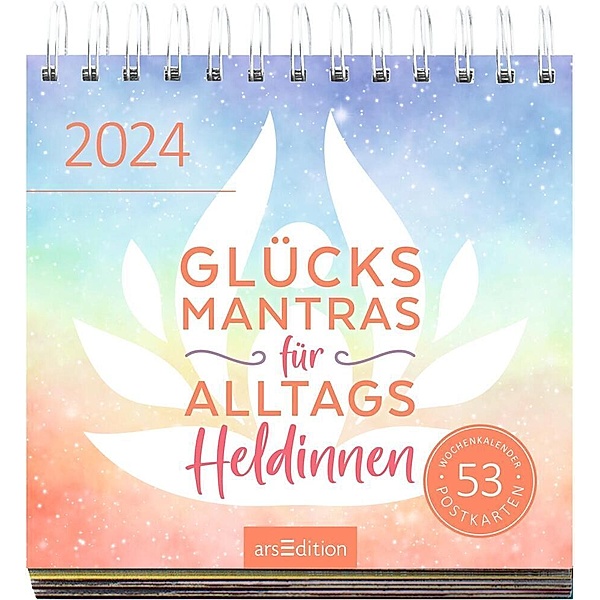 Postkartenkalender Glücksmantras für Alltagsheldinnen 2024