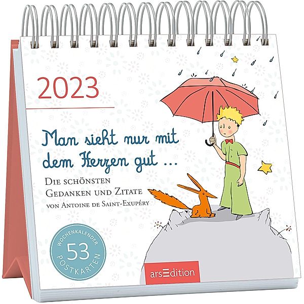 Postkartenkalender Man sieht nur mit dem Herzen gut ... 2023