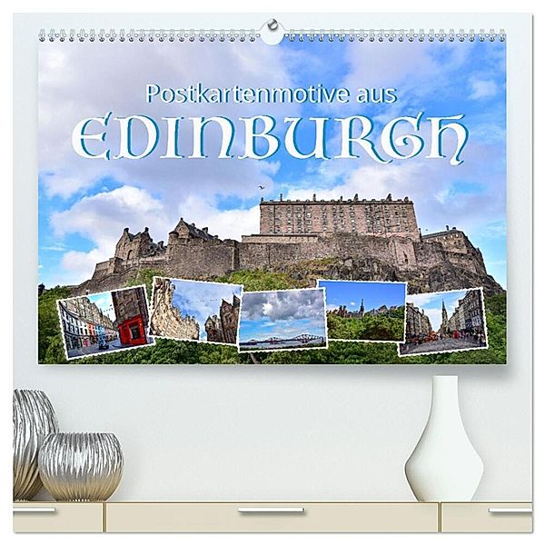Postkartenmotive aus Edinburgh (hochwertiger Premium Wandkalender 2024 DIN A2 quer), Kunstdruck in Hochglanz, Reinhold Ratzer