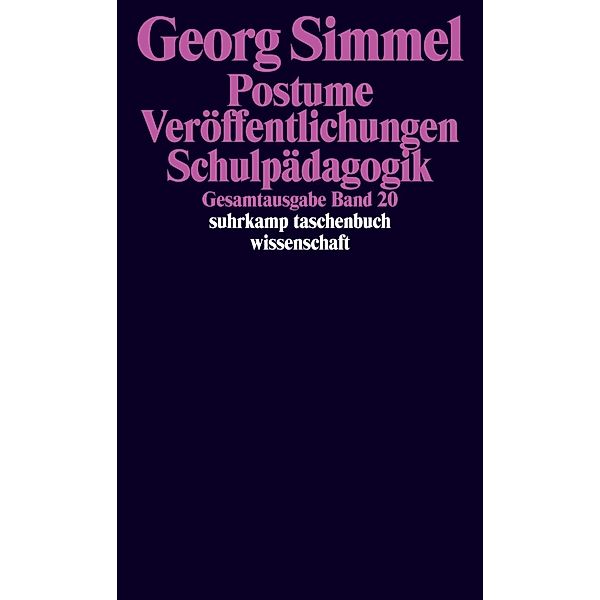 Postume Veröffentlichungen. Schulpädagogik, Georg Simmel