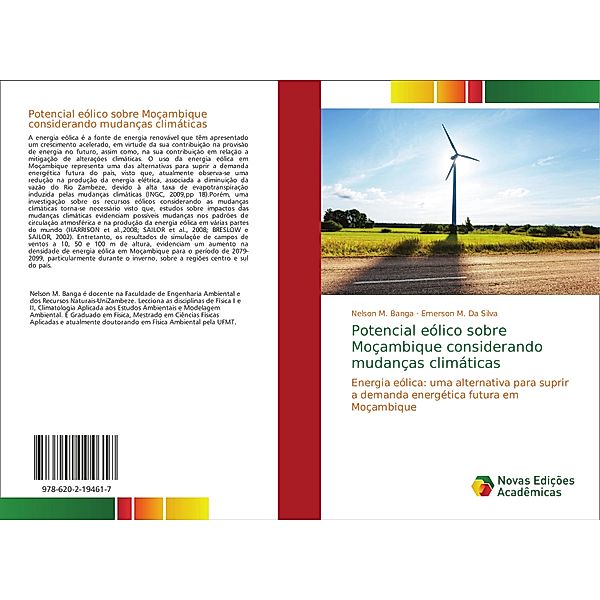 Potencial eólico sobre Moçambique considerando mudanças climáticas, Nelson M. Banga, Emerson M. da Silva