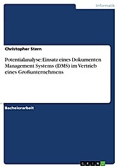Potentialanalyse: Einsatz eines Dokumenten Management Systems (DMS) im Vertrieb eines Großunternehmens - eBook - Christopher Stern,