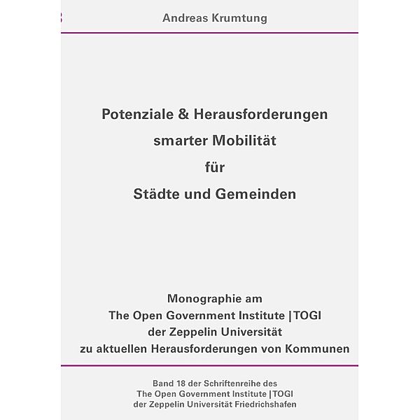 Potenziale & Herausforderungen smarter Mobilität für Städte und Gemeinden, Andreas Krumtung