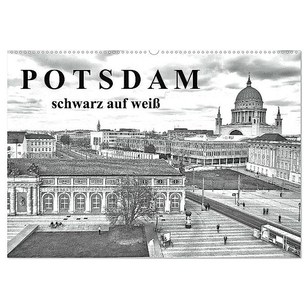 Potsdam schwarz auf weiß (Wandkalender 2024 DIN A2 quer), CALVENDO Monatskalender, Bernd Witkowski