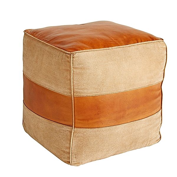 Pouf Paddy Braun/Beige