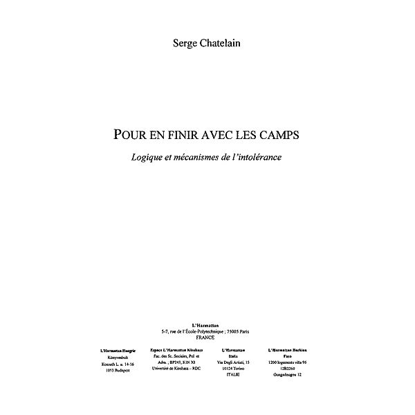 Pour en finir avec les camps / Hors-collection, Chatelain Serge