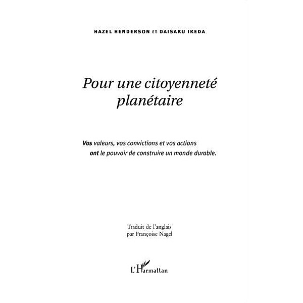 Pour une citoyennete planetaire / Hors-collection, Dervieu Laurent