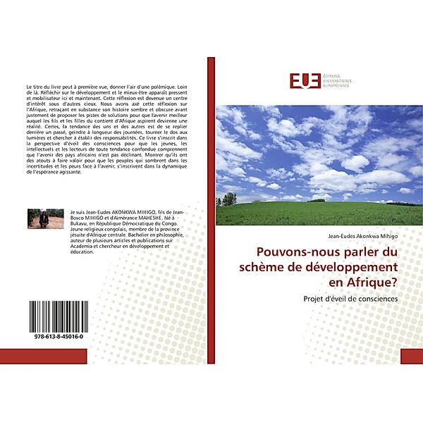Pouvons-nous parler du schème de développement en Afrique?, Jean-Eudes Akonkwa Mihigo