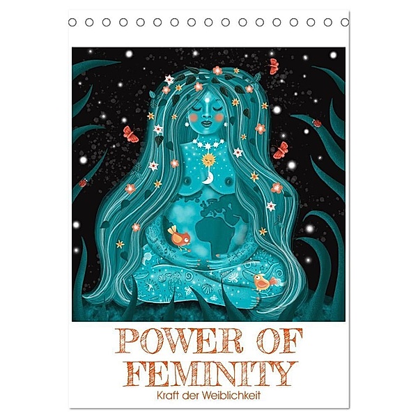 POWER OF FEMINITY - Kraft der Weiblichkeit (Tischkalender 2024 DIN A5 hoch), CALVENDO Monatskalender, Danja Krampikowski
