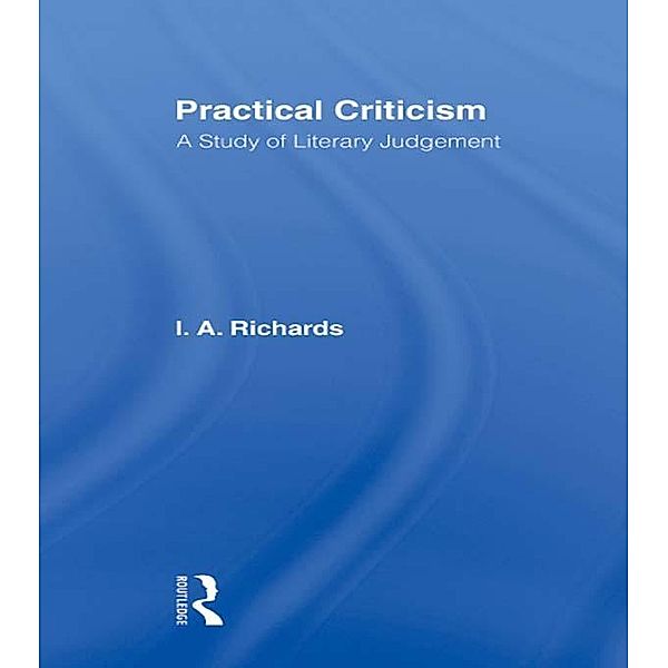 Practical Criticism        V 4, I. A Richards
