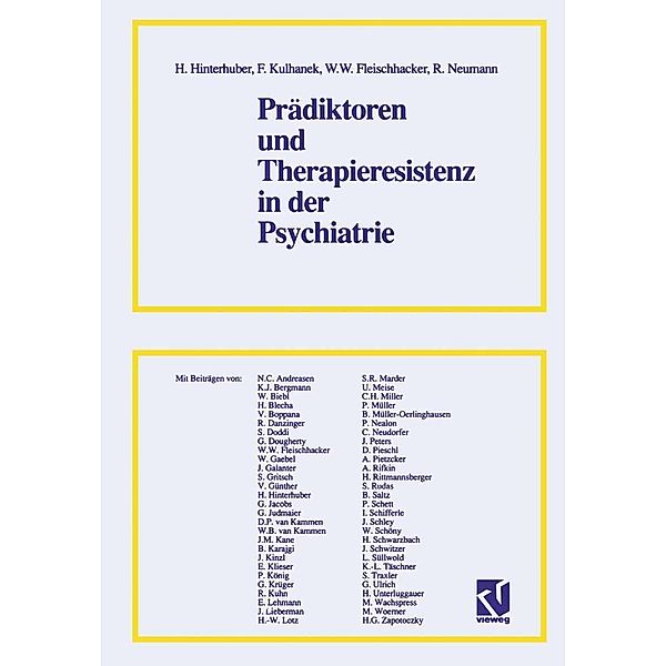 Prädiktoren und Therapieresistenz in der Psychiatrie