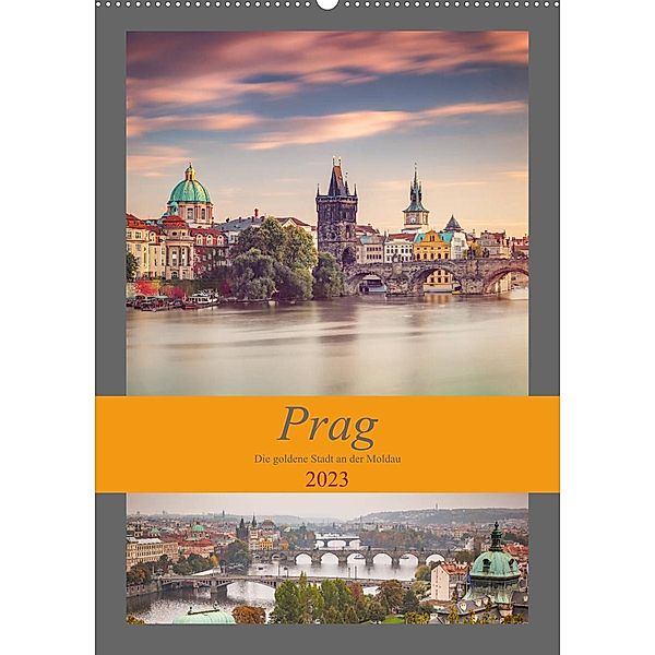 Prag - Die goldene Stadt an der Moldau (Wandkalender 2023 DIN A2 hoch), Thomas Deter