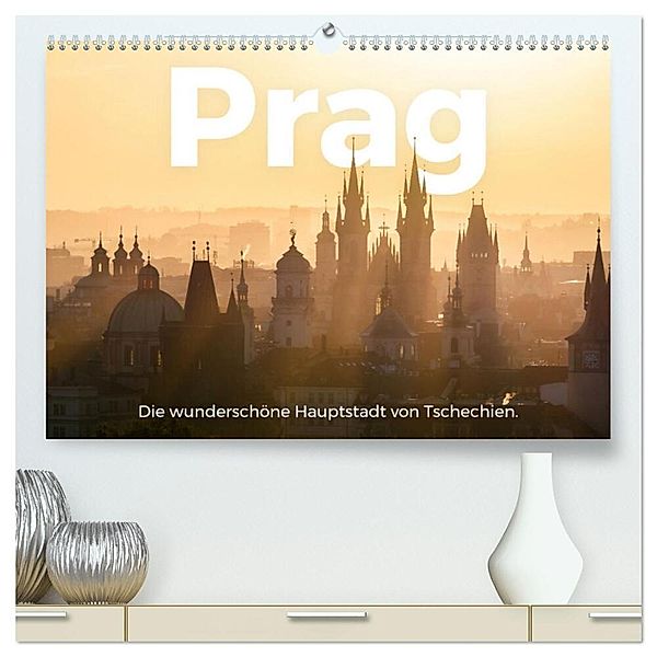 Prag - Die wunderschöne Hauptstadt von Tschechien. (hochwertiger Premium Wandkalender 2024 DIN A2 quer), Kunstdruck in Hochglanz, M. Scott