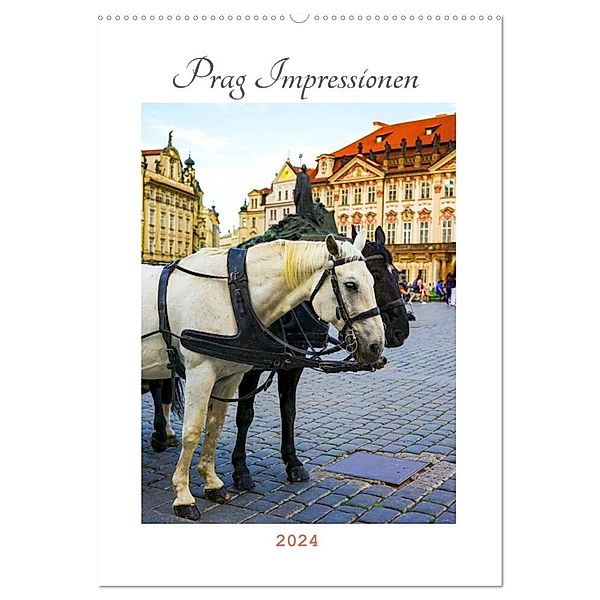 Prag Impressionen (Wandkalender 2024 DIN A2 hoch), CALVENDO Monatskalender, Julia Wankmüller