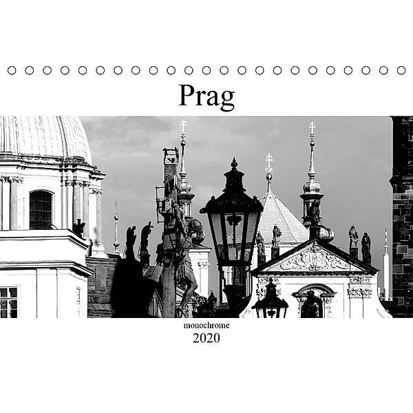 Prag monochrom (Tischkalender 2020 DIN A5 quer)