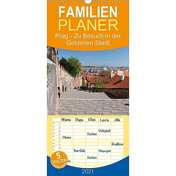 Prag - Zu Besuch in der Goldenen Stadt - Familienplaner hoch (Wandkalender 2021 , 21 cm x 45 cm, hoch), Rabea Albilt