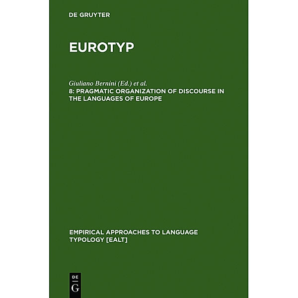 Pragmatic Organization of Discourse in the Languages of Europe