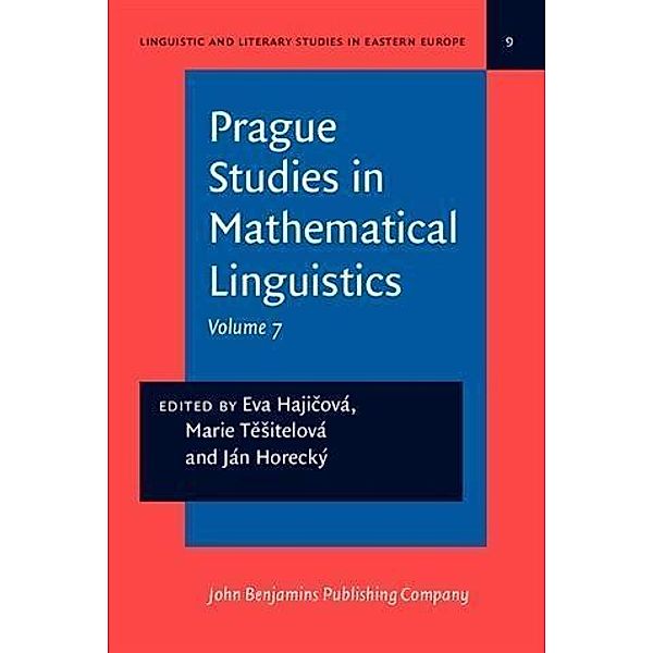 Prague Studies in Mathematical Linguistics