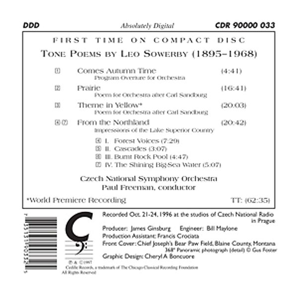 Prairie/Tone Poems, Czech National Symphony Orch, Paul Freeman