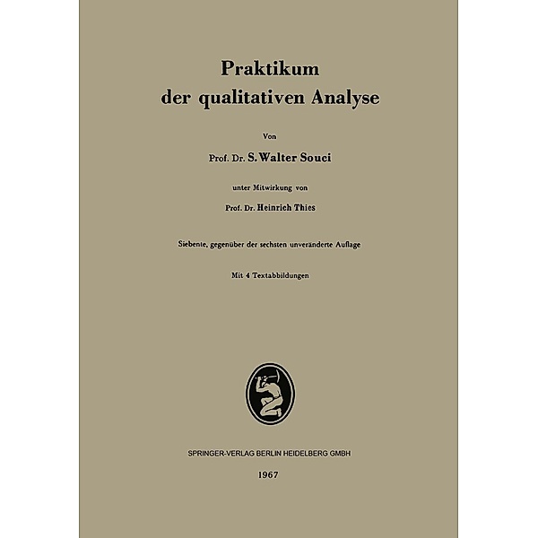 Praktikum der qualitativen Analyse, S. W. Souci