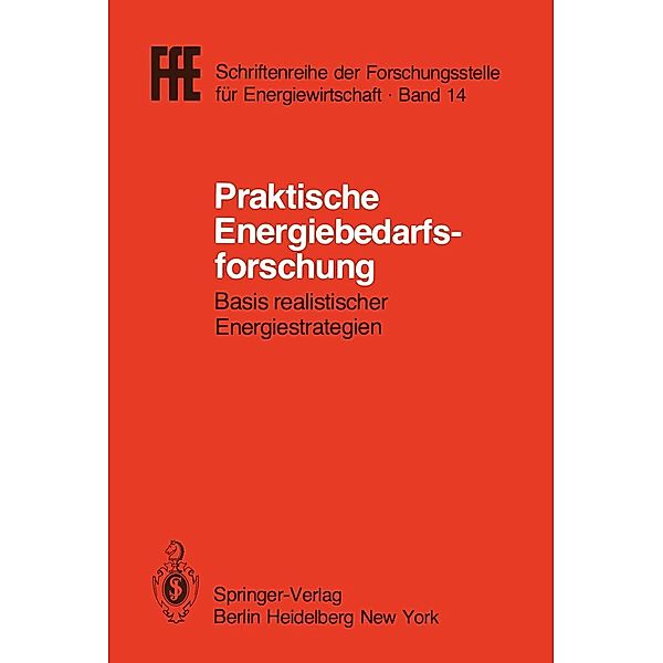 Praktische Energiebedarfsforschung / FfE - Schriftenreihe der Forschungsstelle für Energiewirtschaft Bd.14, Helmut Schaefer