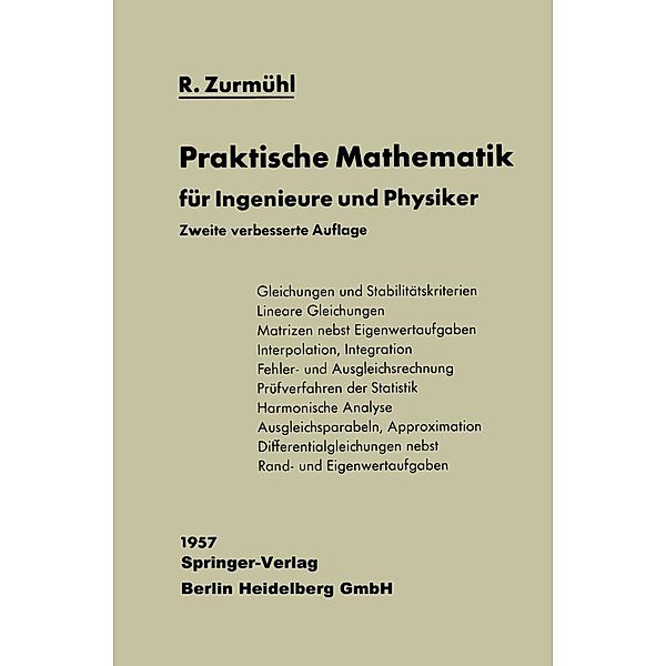 Praktische Mathematik, Rudolf Zurmühl