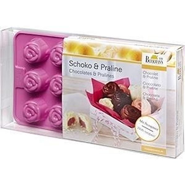 Pralinen- und Schokoladenförmchen Rose