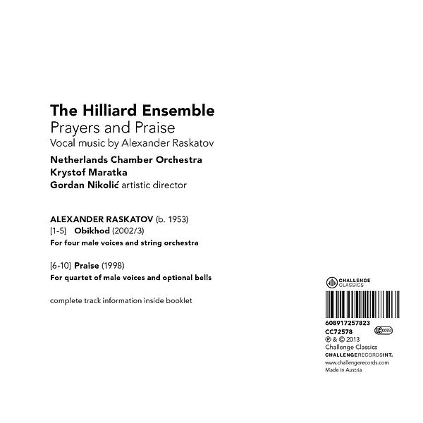 Prayers And Praise, Hilliard Ensemble