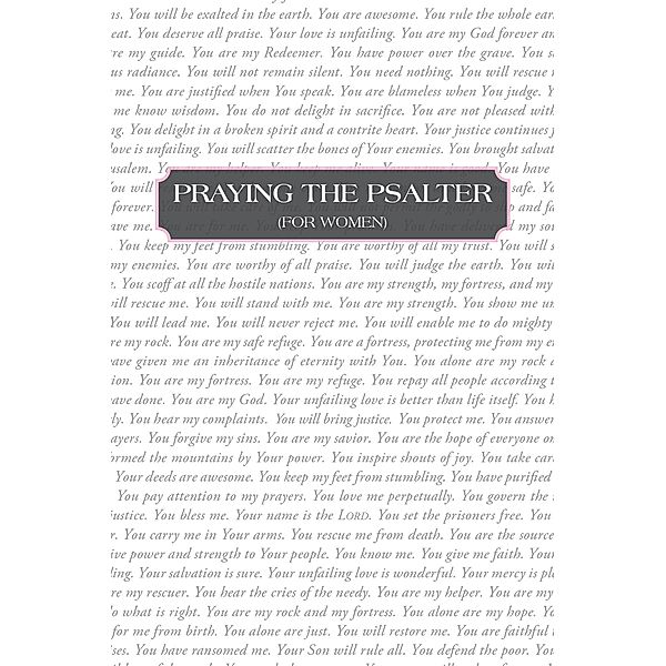 Praying the Psalter (FOR WOMEN), David Rapp