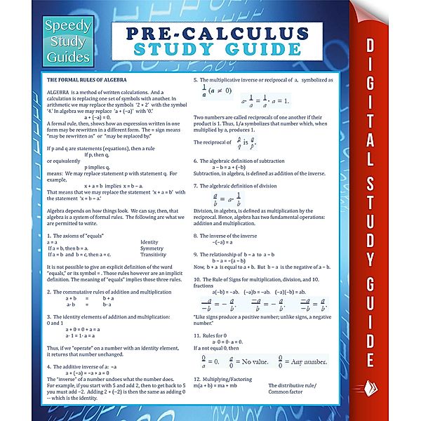 Pre-Calculus Study Guide (Speedy Study Guide) / Dot EDU, Speedy Publishing